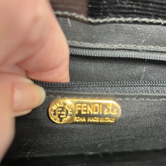 SUPER RARE VINTAGE 90s authentic LARGE Fendi embossed shopper tote OUTRAGEOUS - Picture 8 of 15